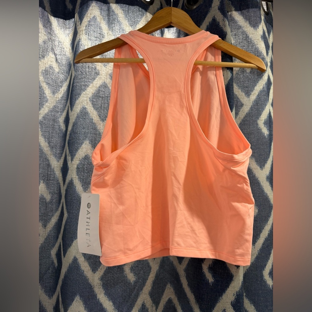 NWT Athleta Shanti Crop Top Orange Size Large - Picture 5 of 8